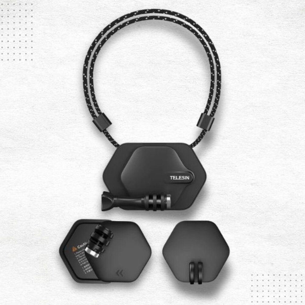 Telesin Magnetic Nylon Invisible Expansion Mount Set POV for Action Cameras